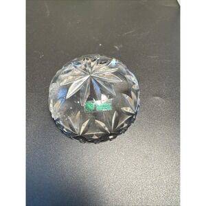 Galway Irish‎ Vintage Art Glass Cut Crystal Paperweight Collector handmade mark